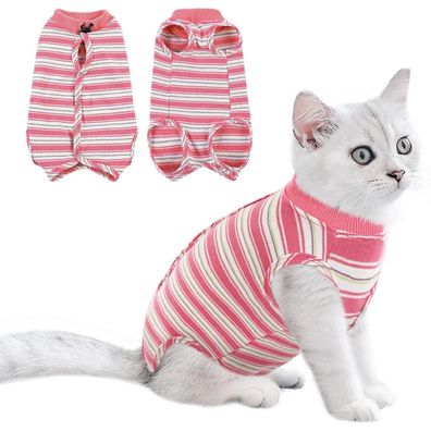 Katzenbody Post-Op Bauchwunden Erholungsanzug M Rosa