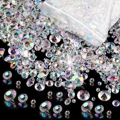 4200 Stück Acryl Diamanten Transparent Hochzeit Weihnachten Deko 3mm/4.5mm/10mm