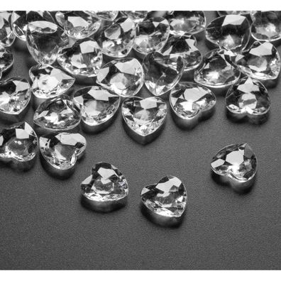 500er Herz Diamantkristalle Streudeko 12mm DIY Hochzeit Weihnachten