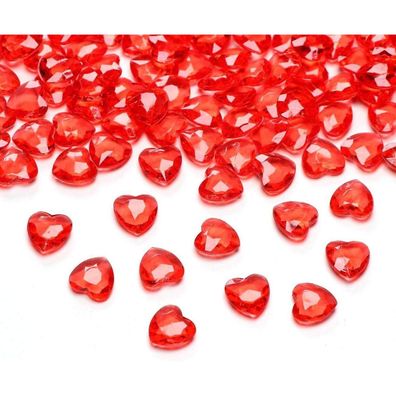 500 Stück Rote Herz Diamantkristalle 12mm DIY Deko Hochzeit Valentinstag