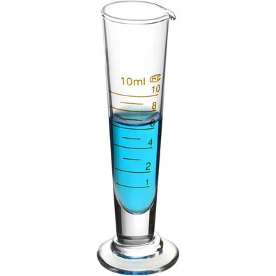 QWORK 10 ml Glas-Messzylinder aus Borosilikatglas mit hochpräziser Skalierung