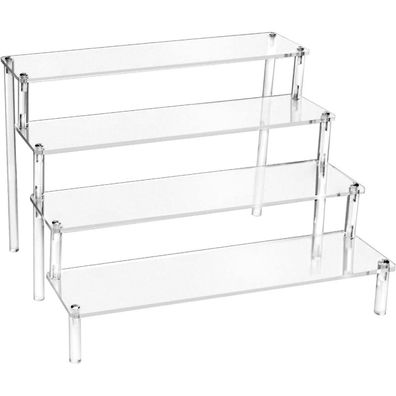 Acryl Display Ständer 4-Stufig Transparent Riser Regal Figuren Schmuck Cupcake
