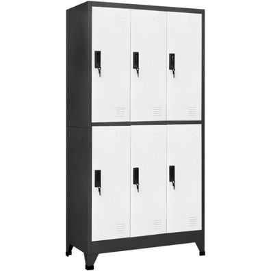 vidaXL Schließfach Metallschrank Lagerschrank Aktenschrank Spind 90x45x180cm