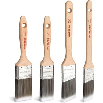 Workpro Malerpinsel Set Lackierpinsel Lasurpinsel Flachpinsel Winkelpinsel 25mm