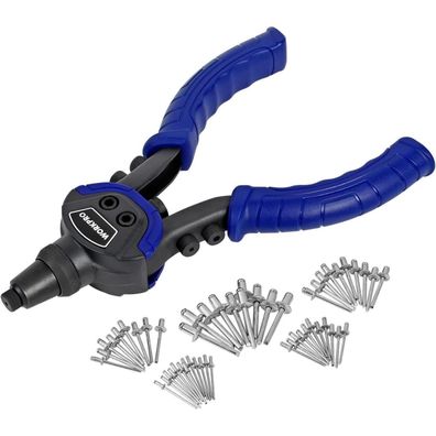 Workpro 5-in-1 Nietzange Set mit 5 Mundstücken und 100 Nieten