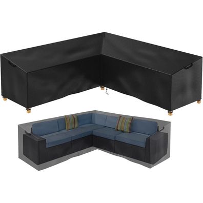 Abdeckung für Gartenmöbel V-Form 600D Wasserdicht 270x270x90x90cm