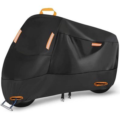 Motorradabdeckplane 300D Oxford Wasserdicht 4 Reflektionsstreifen XXXL