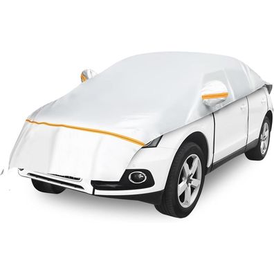 Halbgarage Auto SUV Wasserdicht Winter Haken Riemen Silber 2.35x5.35M