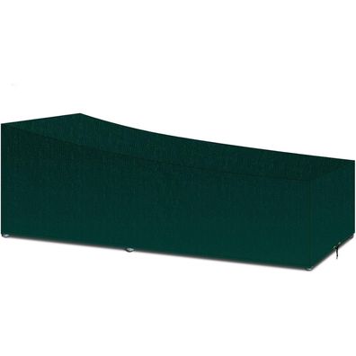 Abdeckung für Sonnenliegen wasserdicht PE-Gewebe UV-Schutz 220x80x35/55cm Grün