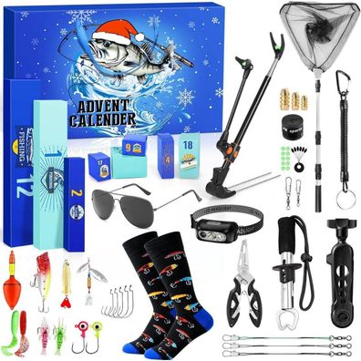 Angel Adventskalender 2024 für Männer Teenager Jungen Angeln Geschenkihn