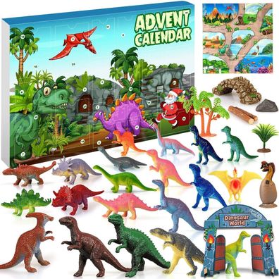 Dino Adventskalender 2024 für Kinder Jungen Mädchen 3-12 Jahre