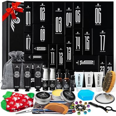 Adventskalender 2024 Männer Lionmane Bartpflege Set 24 Weihnachtskalender Herren