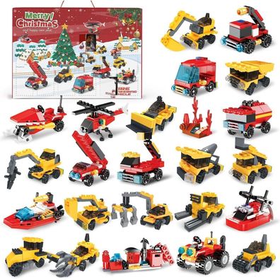 2024 Adventskalender Kinder Feuerwehrauto Technik Bausteine