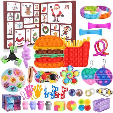 Fidget Toys Adventskalender 2024 Countdown Kinder Weihnachten 24 Sensorische Pcs