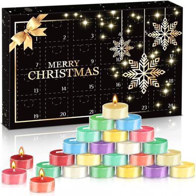Duftkerzen Adventskalender 2024 Teelicht Kerzen Weihnachtsgeschenk Frauen