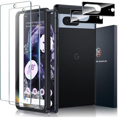 Panzer Schutz Glas Google Pixel 8 9H Folie 2x Kameraschutz Härte HD