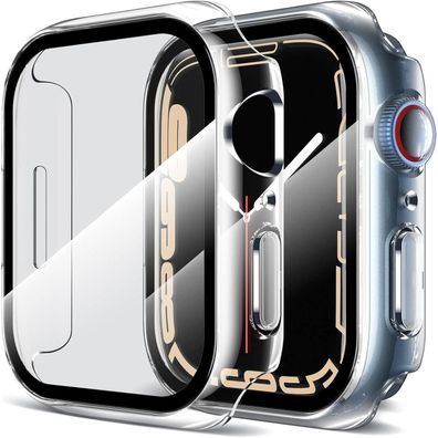 2x LK Schutzhülle Apple Watch Series 9/8/7 41mm 9H Härte HD Clear Vollschutz