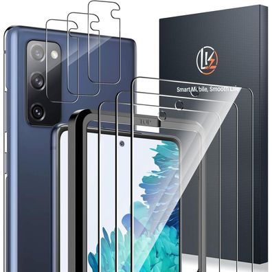 LK 6x Displayschutz Panzerglasfolie Samsung Galaxy S20 FE 9H Härte Kamera