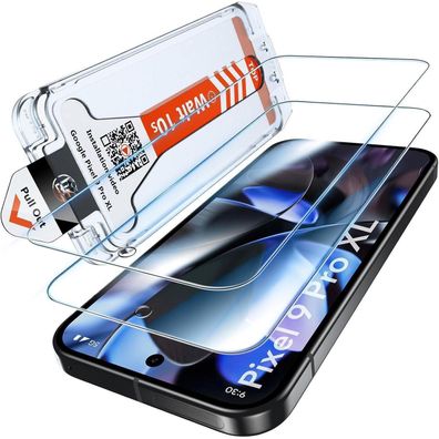 Panzer Schutzglas 2 Stück für Google Pixel 9 Pro XL Klare Vollabdeckung