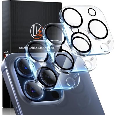 3X LK Kameraschutz Panzer Schutz Folie iPhone 15 Pro Max Kratzerfest Ultra-Klar