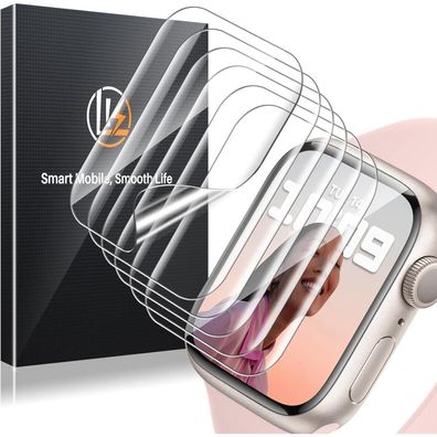 Schutzfolie für Apple Watch Series 8/7 45mm SE 2/6/5/4 44mm 6 Stück