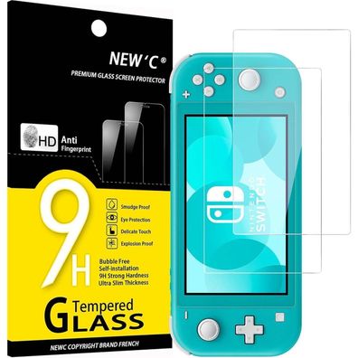 Panzer Schutz Glas Nintendo Switch lite 2 Stück 9H Härte Ultra-klar