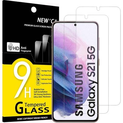 Displayschutzfolie Hartglas Samsung Galaxy S21 5G (6.2) 2 Stück 9H
