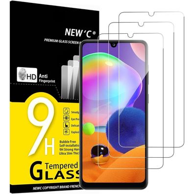 Panzer Schutz Glas Samsung Galaxy A31 3 Stück 9H Härte Displayschutzfolie