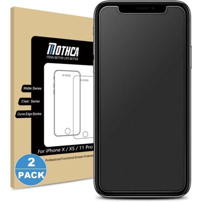 Mothca Matte Panzerglas Schutzfolie für iPhone X XS 11 Pro (2
