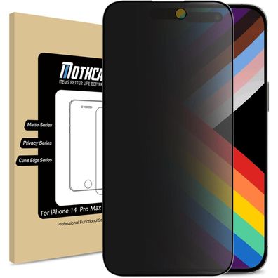Mothca iPhone 14 Pro Max Sichtschutzfolie Matte 9H Anti-Spy Blendschutz 6,7 Zoll