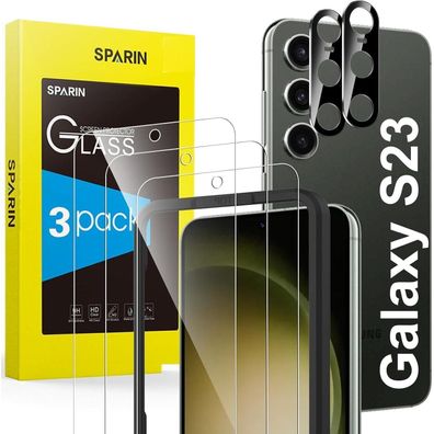 Schutzfolie Samsung Galaxy S23 Panzer Glas Kameraschutz 9H HD Klar Transparent