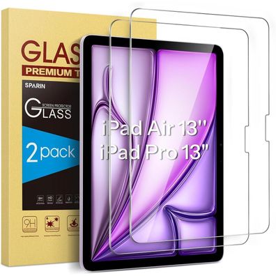 Panzer Schutz Glas iPad Air 13 Zoll M2 Pro 13 Zoll M4 2 Stück 9H Härte 2024