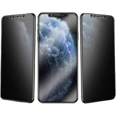 3er Set Anti-Fingerabdruck und Anti-Spionage Schutzfolie für iPhone 11 und XR
