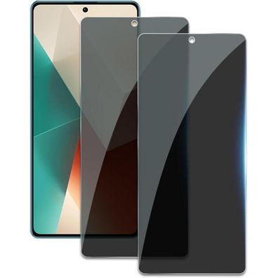 2x Xiaomi Redmi Note 13 Sichtschutz Anti-Spy 9H Glas Folie