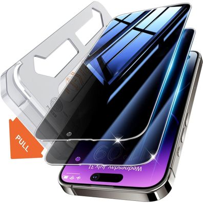Tentoki Panzerglas iPhone 14 Pro 6,1 Zoll Anti-Spionage 9H Schutzglas Glas 2