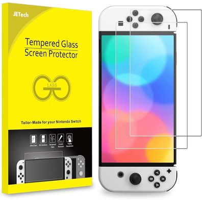 Nintendo Switch OLED 7 Zoll 2021 Schutzfolie Glasfolie 2 Stücke