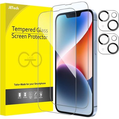 Displayschutz iPhone 14 6,1 Zoll 2 Stück Kamera Panzer Glas HD Klar
