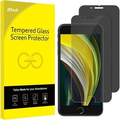 Sichtschutz Gehärtetes Glas Folie für iPhone SE 3/2, 8, 7 - 2 Stück