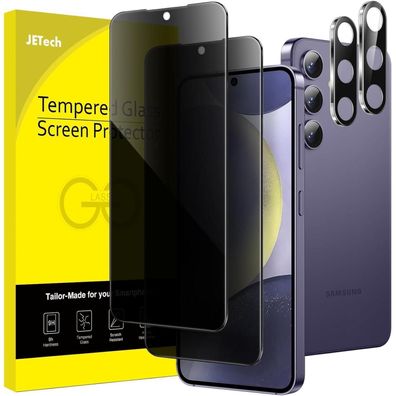 JETech Galaxy S24+ Privatsphäre Gehärtetes Glas Anti-Spähen Kameraschutz 2er Set