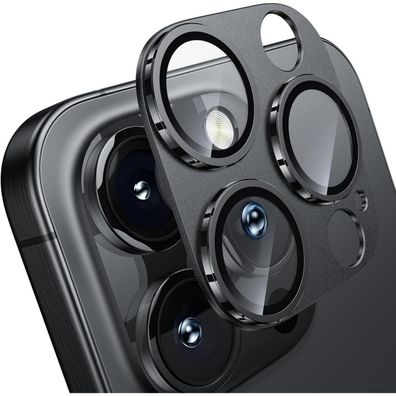 WSKEN Mattes Kamera-Schutzglas für iPhone 16 Pro Max 9H Härte - Schwarz