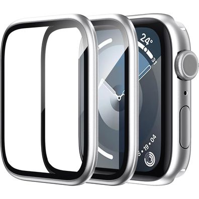 WSKEN Apple Watch Series 9/8/7 41mm Displayschutzfolie [Titanium Alloy Frame] 2