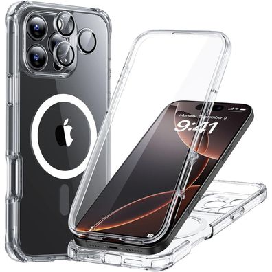 iPhone 16 Pro Max Hülle MagSafe 360 Grad Schutzhülle Stoßfest Militärnorm