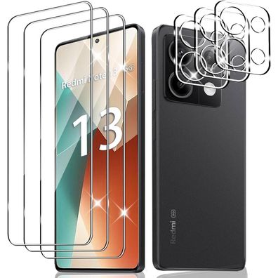 Schutzfolie Panzerglas Xiaomi Redmi Note 13 5G 3 Stück Glas Displayfolie