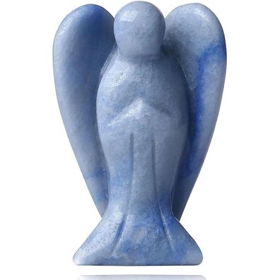 Engel Figur Blauer Aventurin 50mm Natürliche Kristall Heilung Statue Reiki Angel