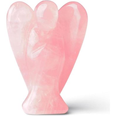 Engel Figur Rosenquarz Kristall 50mm Schutzengel Reiki Statue Deko Gift