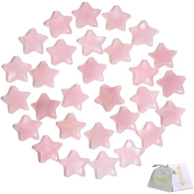 Sternkristall Rosenquarz Edelstein Set 20 Stück Heilsteine Meditation Deko