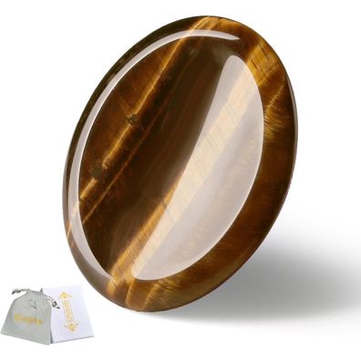 Tigerauge Kristall Handschmeichler Sorgensteine Oval Stress Relief Meditation