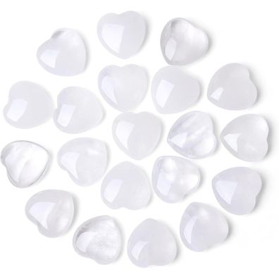 Health Healing Crystal Set Natural Clear Quartz Heart Stone Reiki Meditation