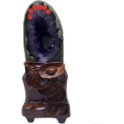 DECORN Amethyst Kristalle Geoden Höhle Heilsteine Cluster Edelstein 7.05lbs