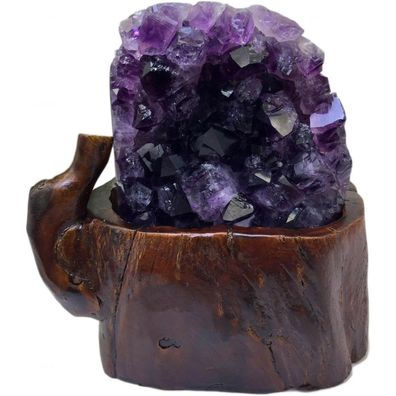 DECORN Natürliche Amethyst-Geoden Heilkristalle Kristall-Dekor